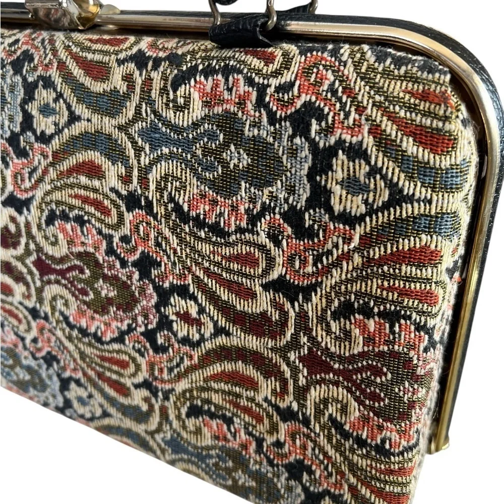 Vintage Tapestry Handbag Purse Boho Grannycore Cottagecore